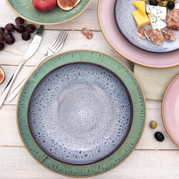 Talíř ker. hluboký GLAZE pr. 20,5 cm fialová