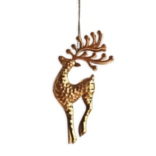 Jelen závěs kov 18cm zlatá