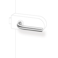 Lida klika pár bez rozet nerez kování na skleněné dveře