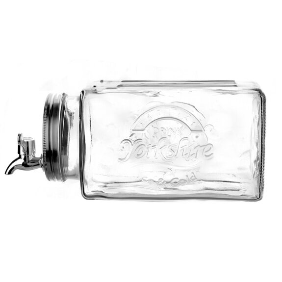 Láhev sklo/kov+kohoutek do lednice 3,5 l