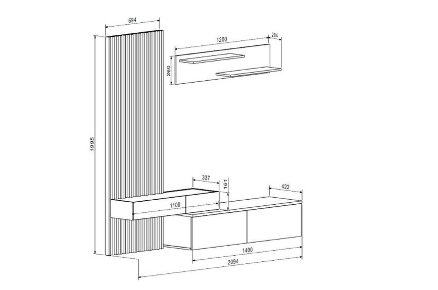 Obývací stěna ROSALINDA