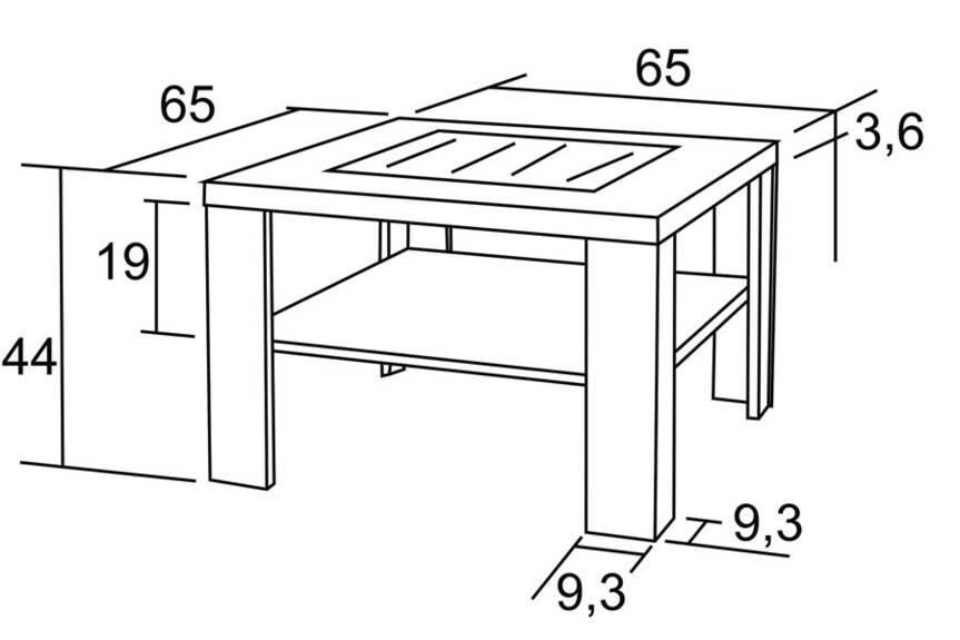 Konferenční stůl Alois 65×65