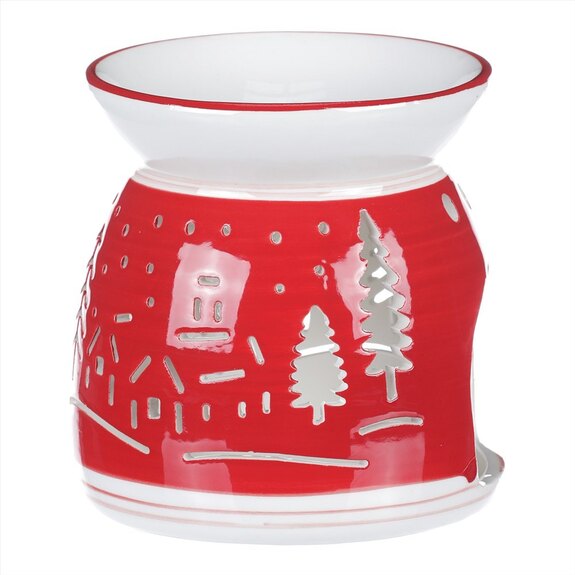 Aroma lampa, vánoční motiv, keramika.