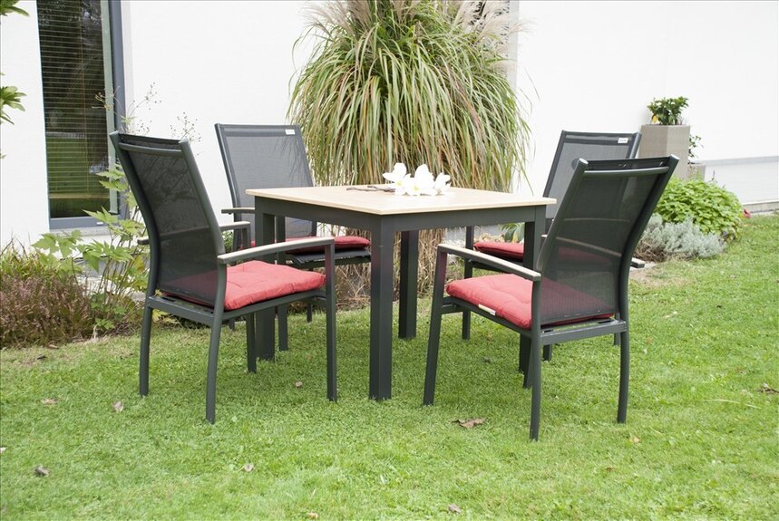 EXPERT WOOD antracit -  gastro hliníkový stůl 90x90x75cm