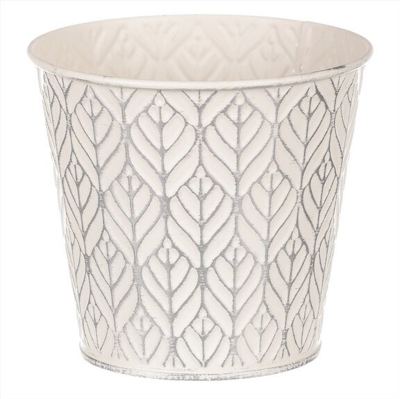 Obal kovový, krémová barva.