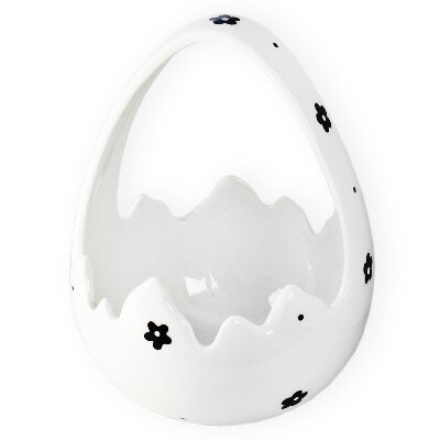 Košík keramika pr.12V16cm bílá/černá