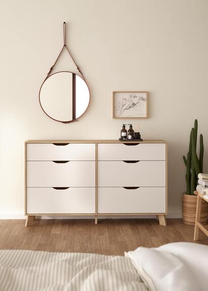 Komoda Iker 711 jackson hickory/bílá