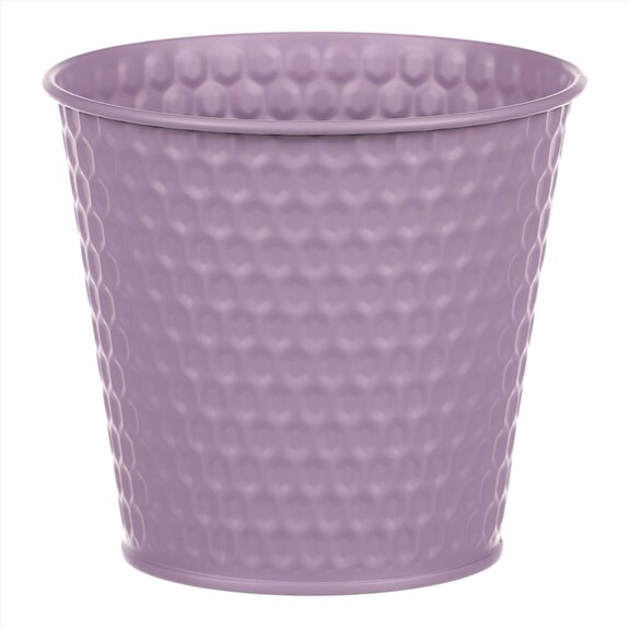 Obal kovový ve světle fialové barvě.