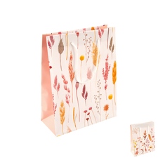Taška papír dárková květy 18x8x23 cm mix