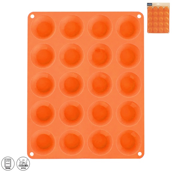 Forma silikon muffiny malé 20 oranžová