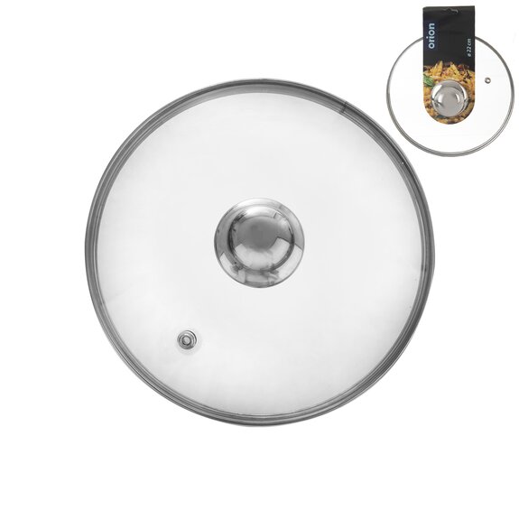 Poklice sklo pr. 22 cm nerez úchyt