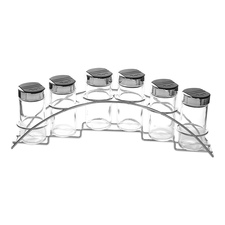 Kořenka sklo/UH 6 ks+stojan kov