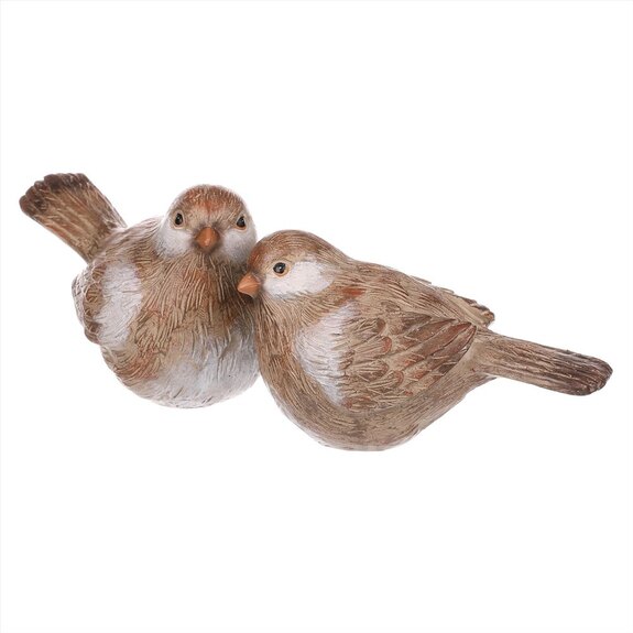 Ptáček, dekorace z polyresinu 2ks