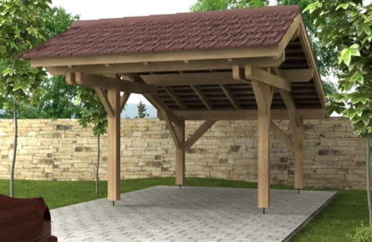 Francouzský přístřešek pro 1 auto