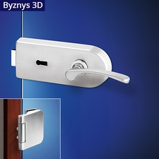 Jana Byznys kování na skleněné dveře OV + 3D matný nikl