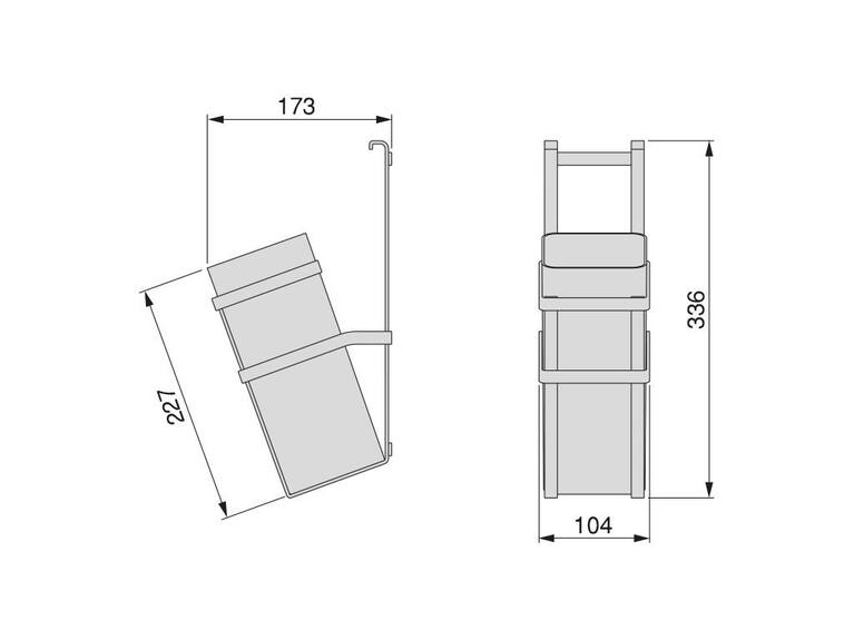 Závěsný držák Titane na nože, 104x173x366 mm, antracit