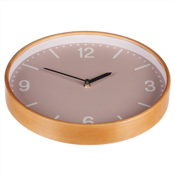Hodiny nástěnné, MDF s dřevěným rámem, 32cm.