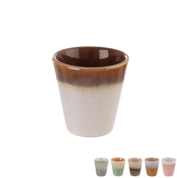 Hrnek kamenina cappuccino 0,2 l mix 1 ks bez ucha