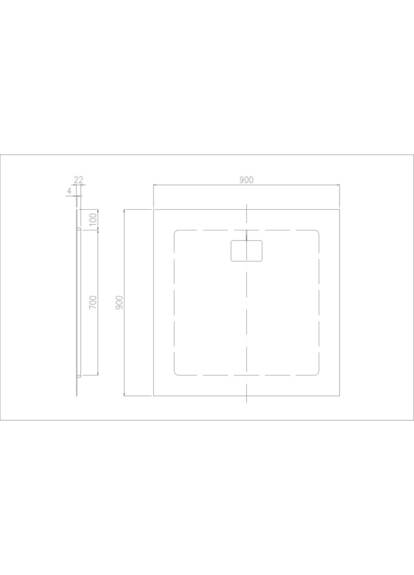 Zrcadlo SNAB STYLE Čtverec 900x900