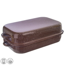 Pekáč smalt BROWN 46x27,5x14 cm víko