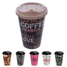 Pohár UH Coffee víčko 0,45 l mix