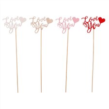 Srdíčko na zápichu, mix 4 barev VEL7161