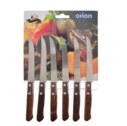 Nůž steak nerez/dřevo 6 ks