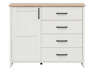 Komoda LOKSA KOM1D4S borovice bílá anderson