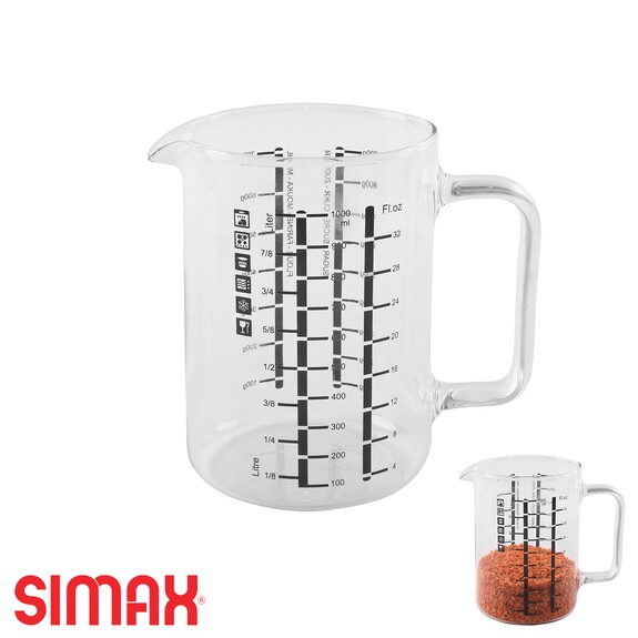 Odměrka borosil. sklo potisk Simax 1 l, náhr. 120556