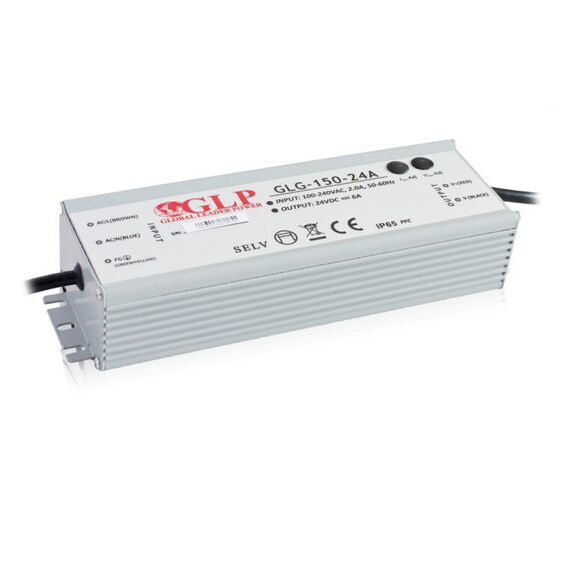 Zdroj napětí 24V 150W 6,3A IP67 GLP typ GLG-150-24A