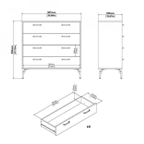 Komoda Danila 303 černý mat