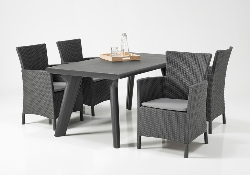 IOWA (MONTANA) křeslo - grafit + šedé podušky