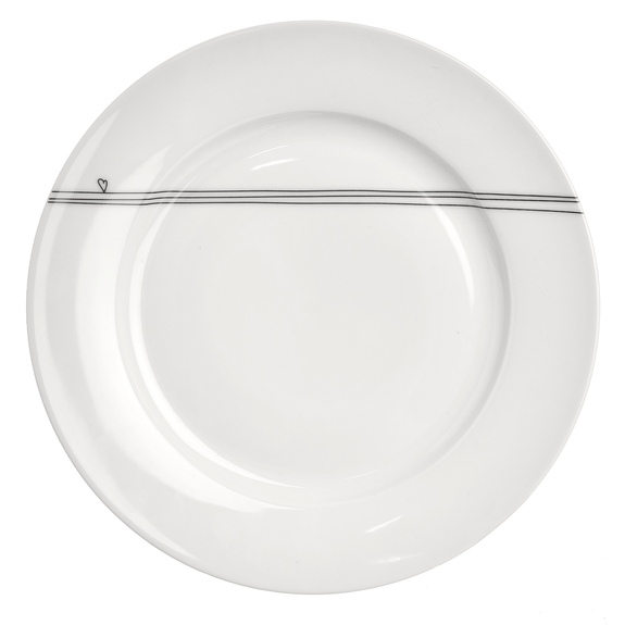 Talíř porc. mělký SRDÍČKA pr. 27 cm