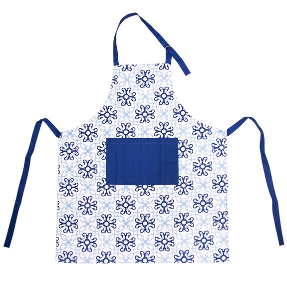 Zástěra kuch. bavlna Blue shapes