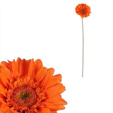 Gerbera - umělý květ na stonku, oranžový