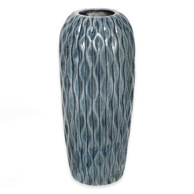 Váza porcelán 36cm šedomodrá