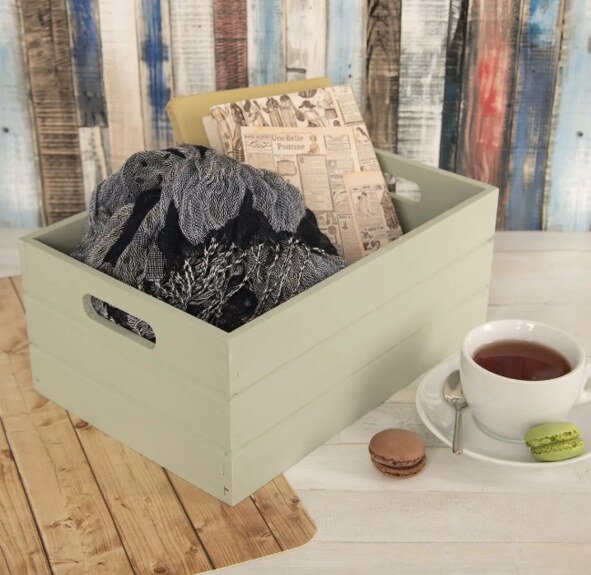 Bedýnka dřevo 31x21x13 cm sv. zelená