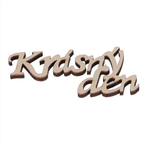 Cedulka "Krásný den", barva přírodní