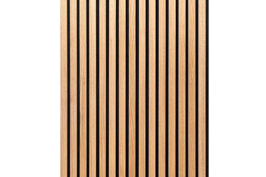 Dekorační obkladový SLAT panel akustic 27-14 Dub Olej MDF černá