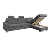 GRENADA rohová sedací souprava, levá, tmavě šedá