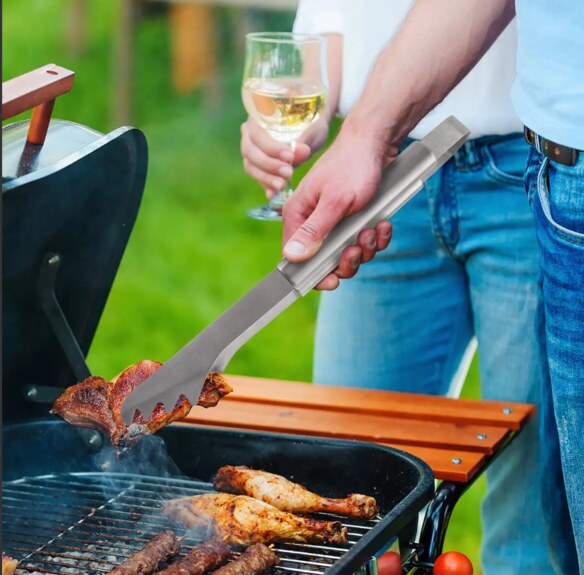 Kleště-obracečka nerez 43 cm grilovací