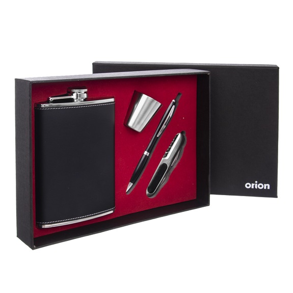 Láhev kapesní nerez Men 0,24 l sada 4 ks