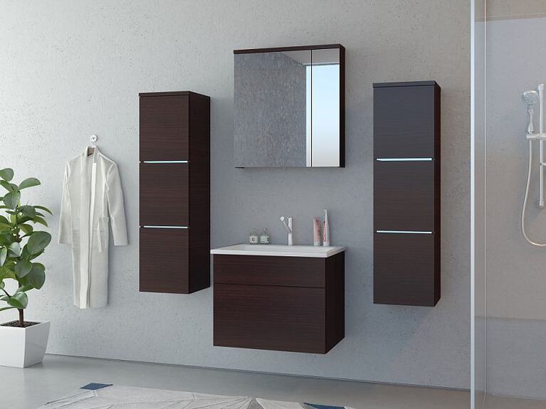 Skříňka se zrcadlem PULA 14 - nad umyvadlo - koupelnový nábytek MDF