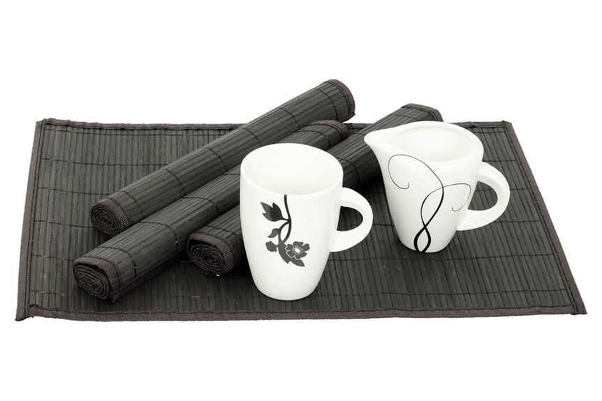 Prostírání bambusové TH-015 GREY, šedivá barva