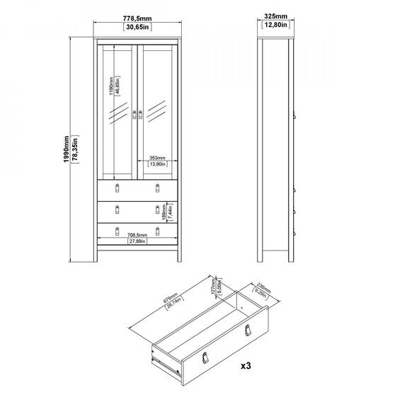 Vitrína Real 666 jackson hickory