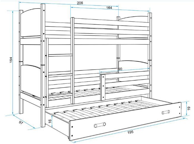 Patrová postel Falco Kuba