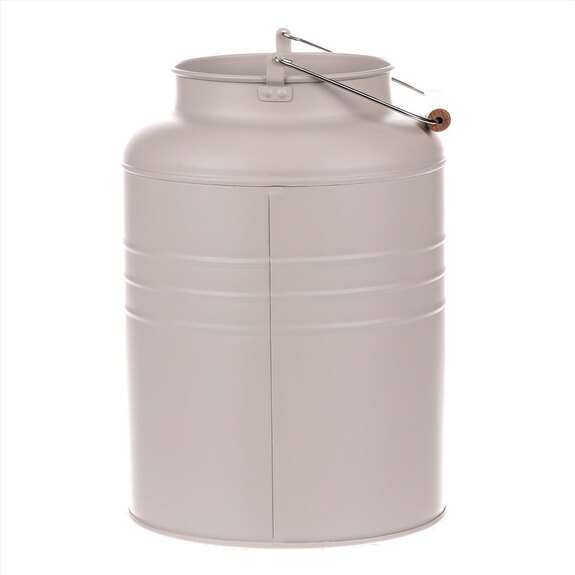 Váza kovová, šedivé barva.