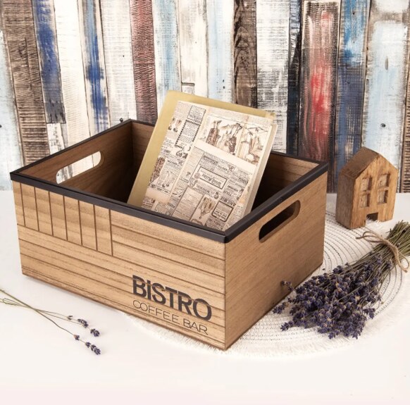 Bedýnka dřevo/kov Bistro 29,5x22x13,5 cm