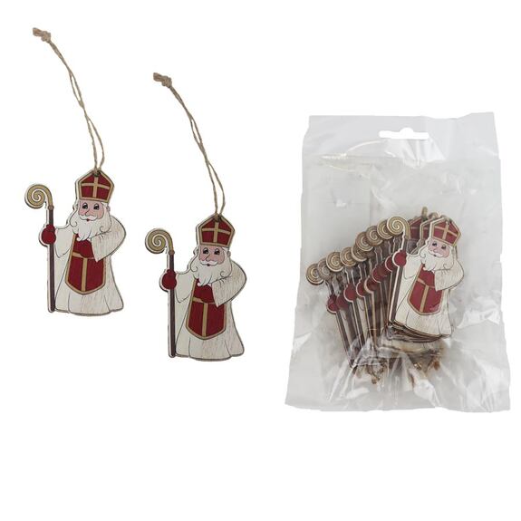 Dekorace Mikuláš k zavěšení, 10 ks