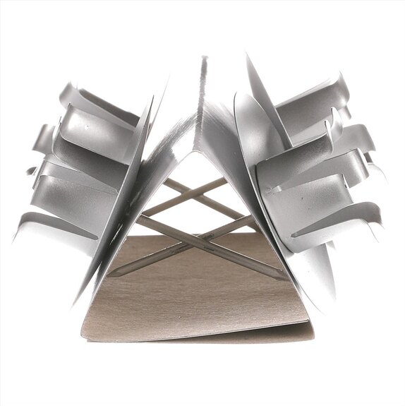 Bodec na kónickou svíčku, sada 4ks, matná stříbrná.